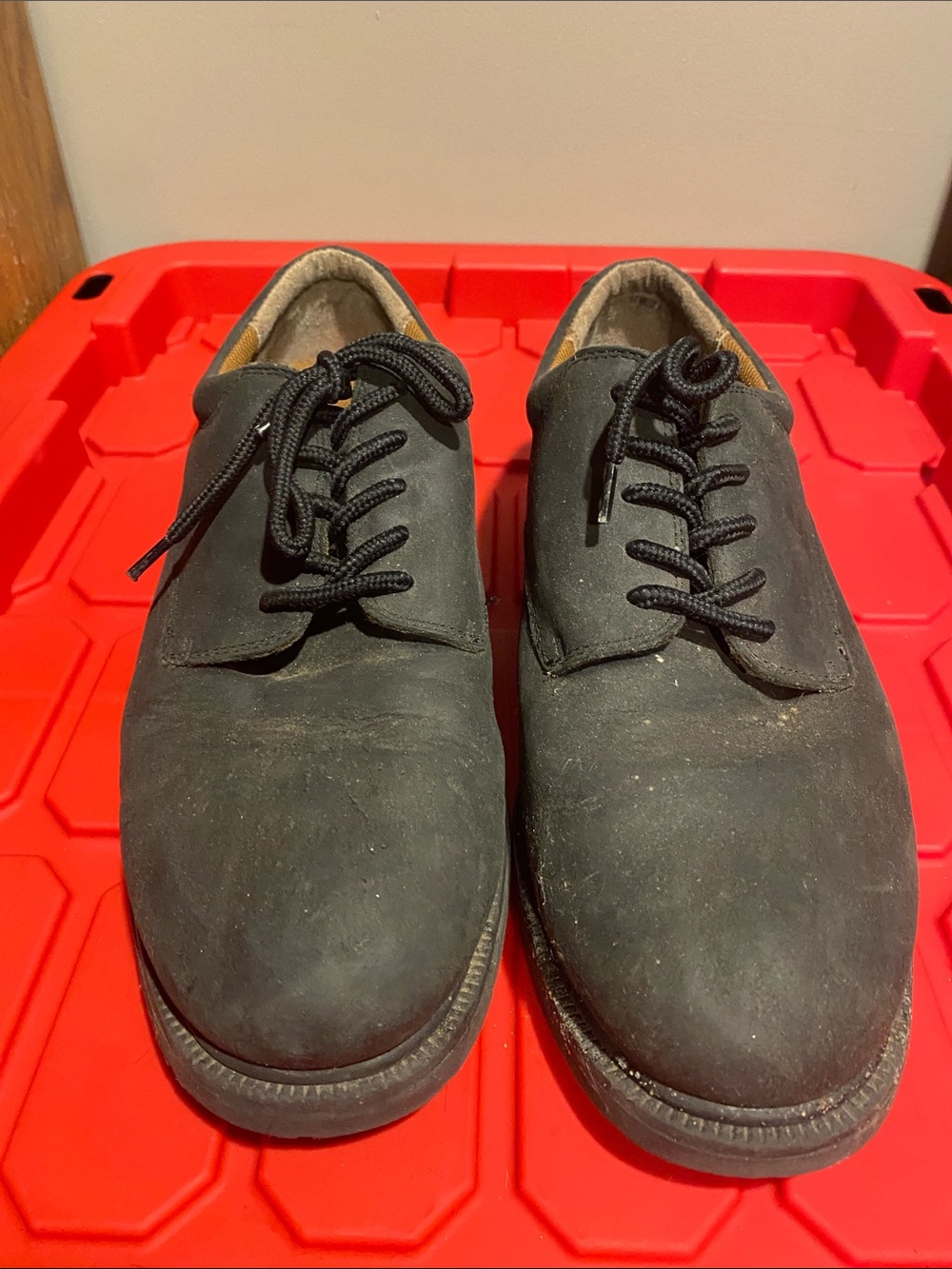 Nunn Bush Black Suede Derby Lace-Up Shoes